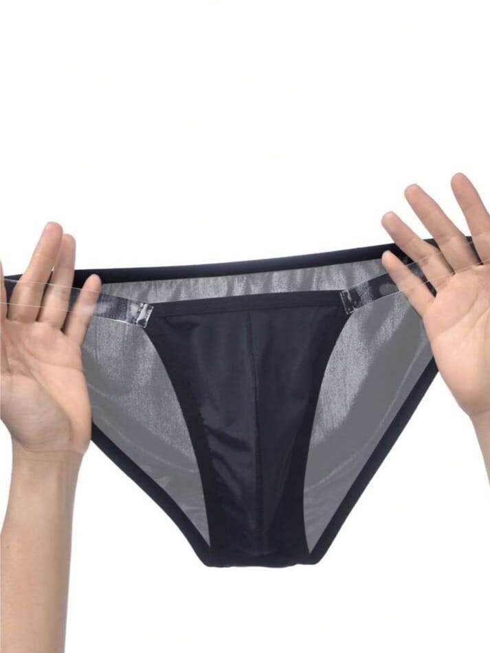 FANDY Men's Ice Silk High Cut U-Convex Triangular Underwear